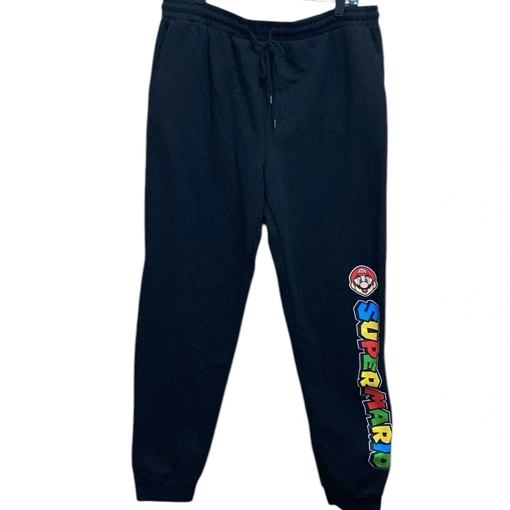 Men’s Super Mario, black joggers size XXL
